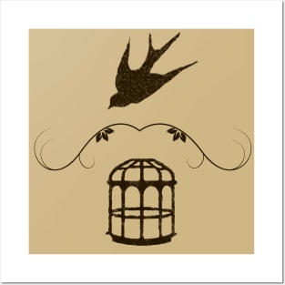 Bird or Cage Posters and Art